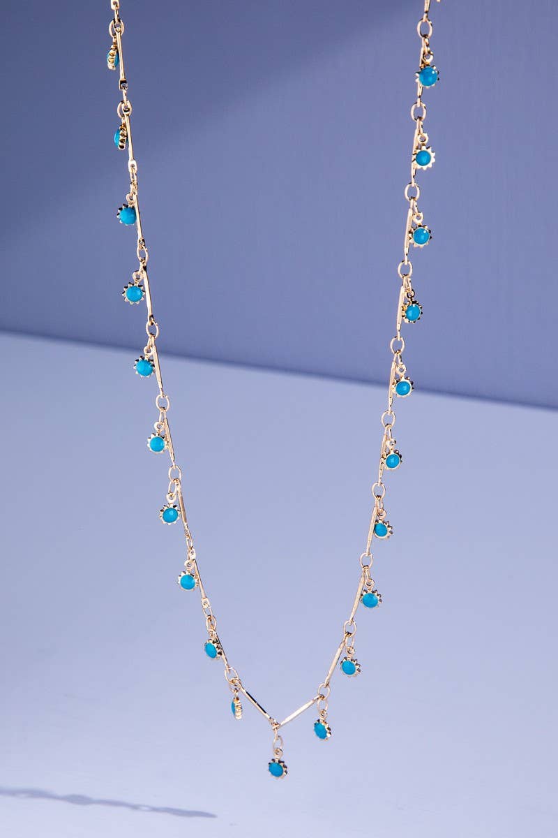 Chain Link Charm Necklace/ One Size