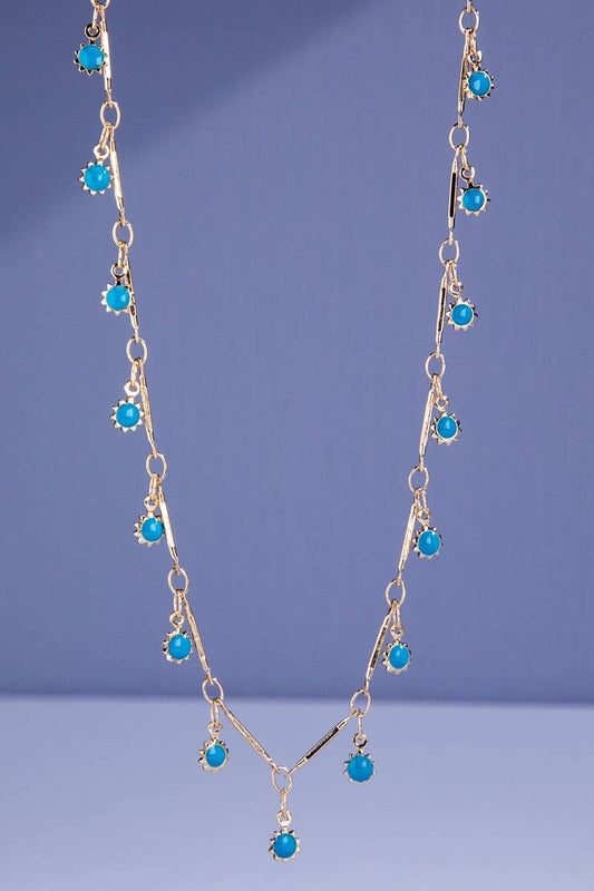 Chain Link Charm Necklace/ One Size