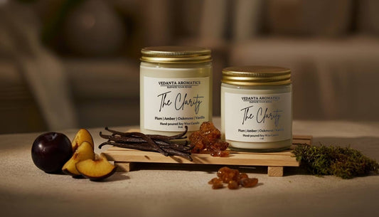 Aromatherapy Soy Candle | Plum, Oakmoss, Amber | The Clarity