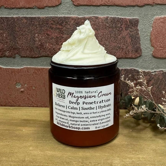 Magnesium Cream 4oz Hydrating Silky Natural Topical Minerals